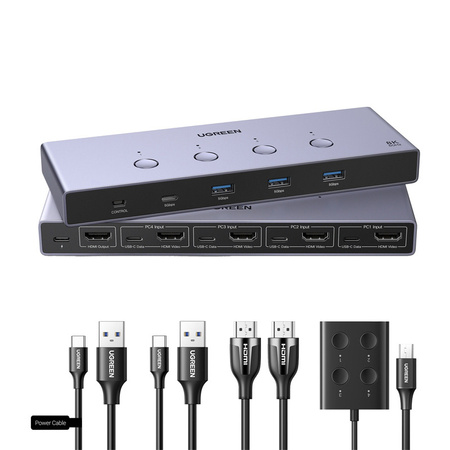 Switch KVM Ugreen AK701 4in1 HDMI, 60Hz