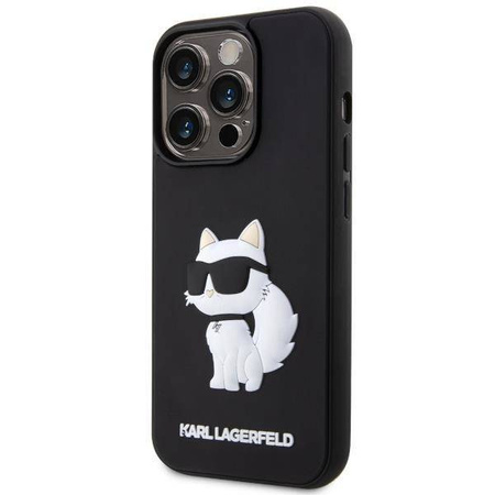 Karl Lagerfeld KLHCP14X3DRKHNK iPhone 14 Pro Max 6.7&quot; schwarz/schwarz Hardcase Rubber Choupette 3D