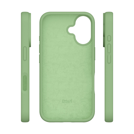 Nakładka Etteri Silicone Case do iPhone 16 6,1" jasnozielona