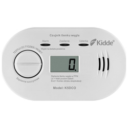 Czujnik czadu KIDDE K5DCO wyświetlacz LCD