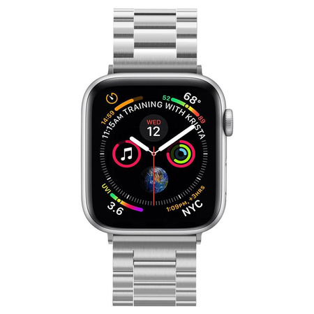 Schutzhülle APPLE WATCH 2 / 3 / 4 / 5 / 6 / SE (42/44 MM) Spigen Modern Fit Band silber