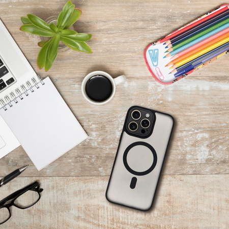 Futerał VARIETE MAG COVER kompatybilny z MagSafe do IPHONE 14 PRO MAX czarny