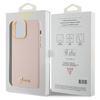 Etui Guess Silicone Script Metal Logo & Frame na iPhone 15 Pro Max - różowe