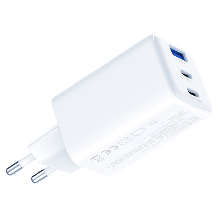 Accessories - 3mk Hyper GaN Charger 65W QC4+ PD PPS USB 1A2C White EU