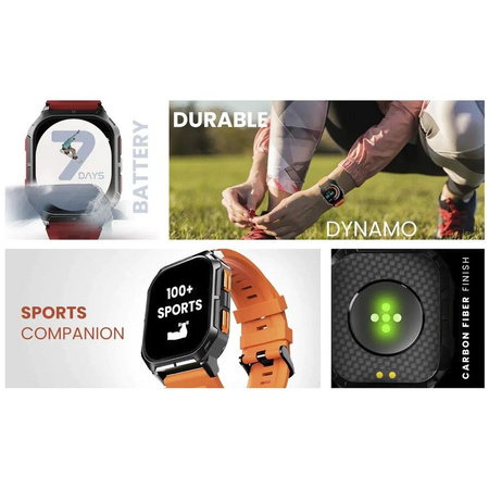 HIFUTURE smartwatch sportowy z fukncją rozmowy ULTRA3 (IP68) czarny