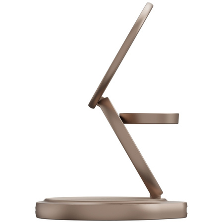 Ładowarka indukcyjna Bazic Gomag Gyre    składna z obrotową bazą 3w1 15W Fast Charging złoty