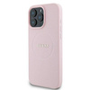 Original Case IPHONE 15 PRO MAX Guess PU Grained Gold Ring MagSafe (GUHMP15XPGHSMMP) pink
