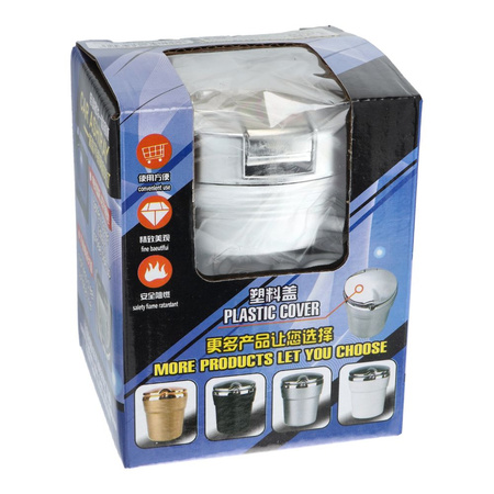 Popielniczka samochodowa CHROM srebrna