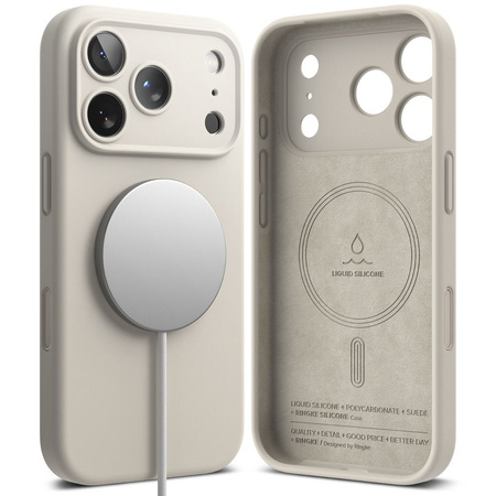 RINGKE SILICONE MAGNETIC MAGSAFE IPHONE 17 PRO STONE