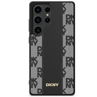 DKNY Leather Checkered Pattern MagSafe-Hülle für Samsung Galaxy S25 Ultra schwarz