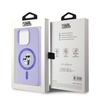 Original Case IPHONE 15 PRO Karl Lagerfeld Hardcase Silicone KC Heads Ring MagSafe (KLHMP15LSCMKCRHU) purple
