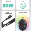 Ładowarka Samochodowa USAMS C37 1xUSB+1xUSB-C 60W + kabel Ligtning 30W PD+QC Fast Charge czarny/black CC193CC01 (US-CC193)