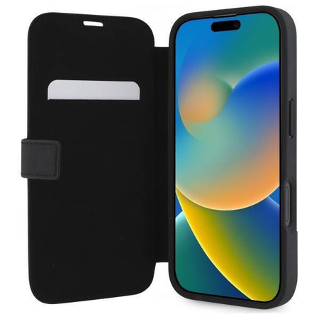 Original Case IPHONE 16 PRO MAX Mercedes Hardcase MB Waves Leather (MEBKP16X23RWRSK) black