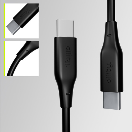 Allity kabel AUC-02 USB-C - USB-C 1,0 m 60W czarny