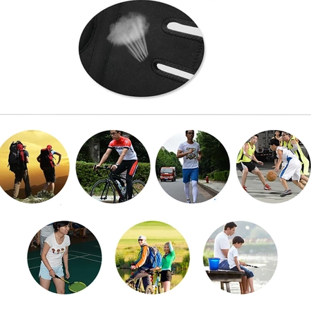 Ochraniacz sportowy Rockbros LF1106M na rzepkę i staw kolanowy rozmiar M - czarny