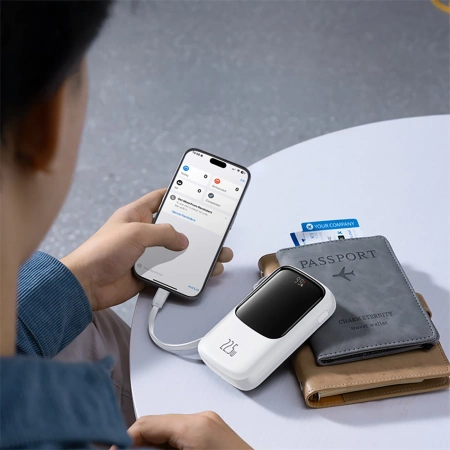 Baseus Qpow Pro+ 22,5 W 10000 mAh USB-C Powerbank – Weiß