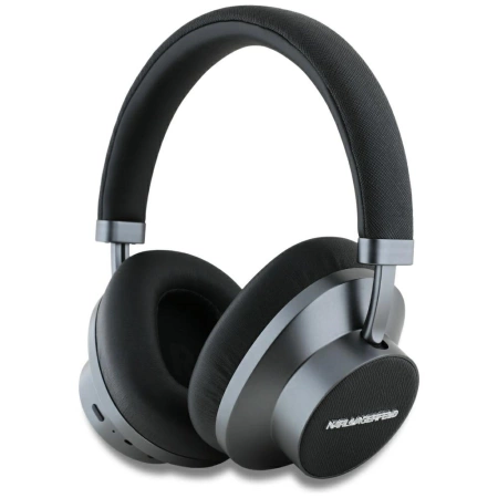 Karl Lagerfeld Saffiano Elongated Bluetooth ANC On-Ear Headphones - Black