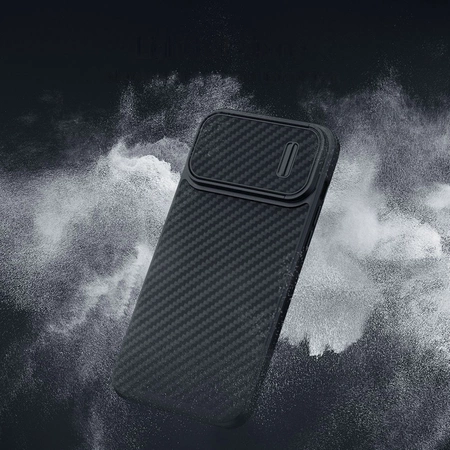 Nillkin Synthetic Fiber S Case iPhone 14 Pro Max case with camera cover, black
