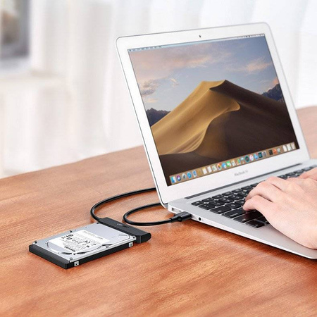 Ugreen adapter przejściówka dysku HDD SSD 2,5'' SATA III 3.0 - USB 3.2 Gen 1 (SuperSpeed USB 5 Gbps) czarny (70609 CM321)