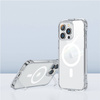 Joyroom Magnetic Defender magnetyczne etui do iPhone 14 pancerny pokrowiec z haczykami podstawką przezroczysty (kompatybilne z MagSafe)