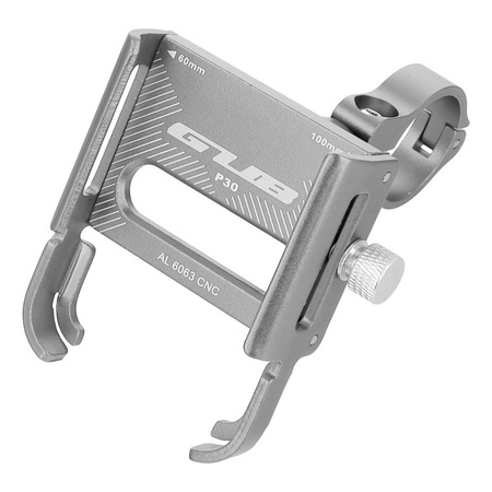 Uchwyt rowerowy na kierownice GUB P30 Aluminium srebrny