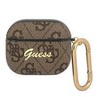 Guess GUA34GSMW AirPods 3 cover brązowy/brown 4G Script Metal Collection