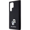 Oryginalne Etui KARL LAGERFELD hardcase Silicone Karl&Choupette Metal Pin KLHCS24LSMHKCNPK do Samsung Galaxy S24 Ultra czarny