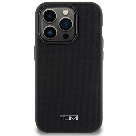Tumi TUHMP15LRBAK iPhone 15 Pro 6.1"czarny/black hardcase Leather Balistic Pattern MagSafe