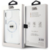Original Case IPHONE 15 Karl Lagerfeld Hardcase IML Metal Karl Head MagSafe white