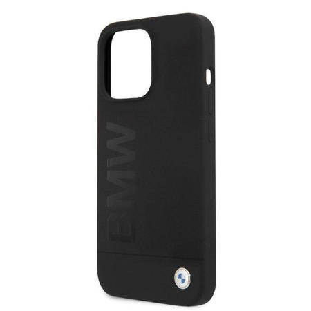 Oryginalne Etui IPHONE 13 PRO BMW Hardcase Silicone Signature Logo MagSafe (BMHMP13LSLBLBK) czarne