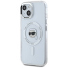 Original Case IPHONE 15 Karl Lagerfeld Hardcase IML Metal Karl Head MagSafe white