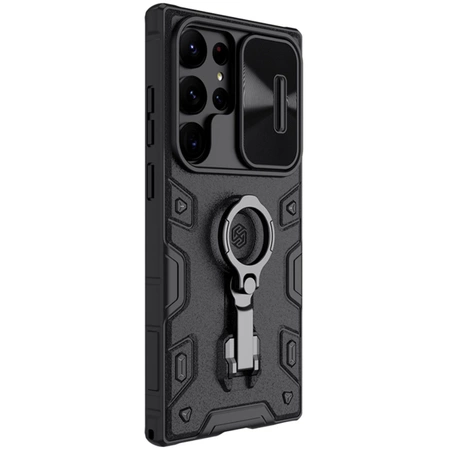 Nillkin CamShield Armor Pro Case etui Samsung Galaxy S23 Ultra pancerny pokrowiec z osłoną na aparat ring podstawka czarne
