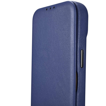 iCarer CE Premium Leather Folio Case for iPhone 14 Pro Max Flip Magnetic MagSafe Blue (WMI14220716-BU)