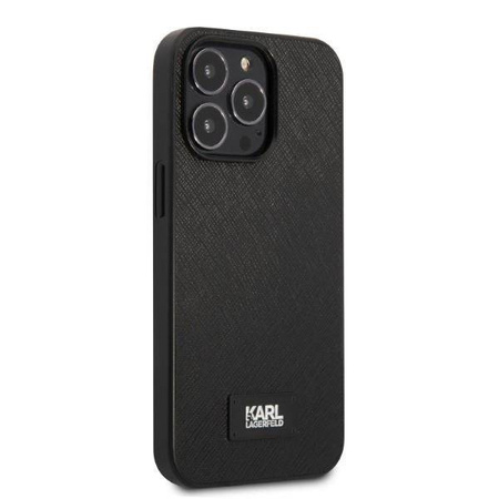Original Case IPHONE 13 PRO Karl Lagerfeld Hardcase Saffiano Plaque black