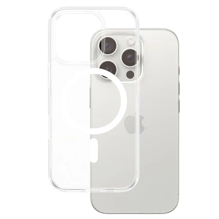 Etui PanzerGlass HardCase z MagSafe na iPhone 16 Pro - białe