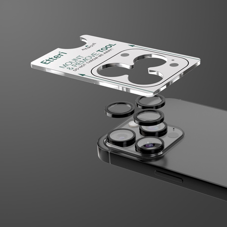 Etteri szkło na aparat do iPhone 15 Pro / 15 Pro Max czarny