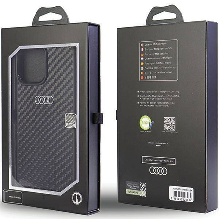 Audi Carbon Fiber iPhone 13 Pro Max 6.7" black/black hardcase AU-TPUPCIP13PM-R8/D2-BK