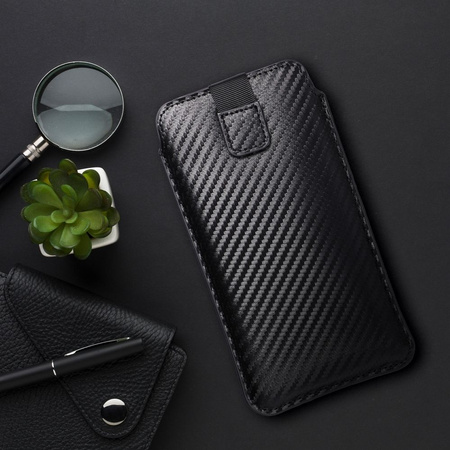 Futerał Uniwersalny POCKET Carbon - Model 16 - do SAMSUNG A22  5G / LTE ( 4G ) /  S21 FE / A31 / 531 / M21 / A6 Plus 2018 / A7 2018 XIAOMI Mi 11 Lite 5G OPPO Reno 5 HUAWEI Mate 20 Lite / P20 Lite