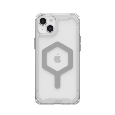 UAG Plyo MagSafe - Schutzhülle für iPhone 15 Plus kompatibel mit MagSafe (Eissilber)