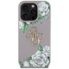 Guess Grained Roses Big 4G Logo iPhone 16 Pro Max Hülle - Lila