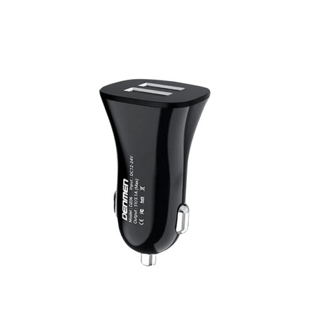 ŁADOWARKA SAMOCHODOWA 3A CZARNA DENMEN 3100mA DUAL FAST CHARGING DZ06 2XUSB 15W