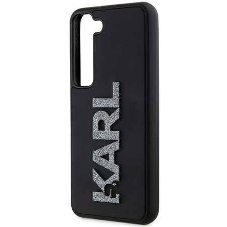 Oryginalne Etui KARL LAGERFELD hardcase 3D Rubber Glitter Logo KLHCS24S3DMBKCK do Samsung Galaxy S24 czarny