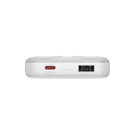 Powerbank Baseus Comet Series z wyświetlaczem 10000mAh 22.5W - biały + kabel USB-A - USB-C 0.3m - biały