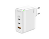Ładowarka Sieciowa GaN 100W 1x QC3.0 USB + 2x PD USB-C Jellico C118 biała