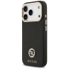 Etui Guess Grained Strass Logo MagSafe na iPhone 17 Pro - czarne
