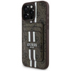 Original Handyhülle IPHONE 16 PRO MAX Guess 4G Stripes with Magsafe Wallet braun