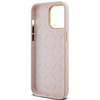 Guess Silicone Script Metal Logo &amp; Frame case for iPhone 15 Pro Max - pink