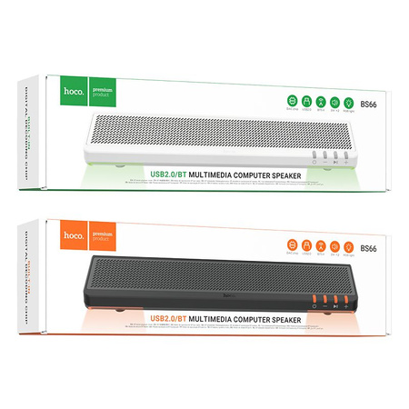 Głośnik bluetooth 2 x 3W Hoco 2w1 BS66 czarny