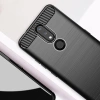 Carbon Case Flexible Cover TPU Case for Nokia 2.4 black