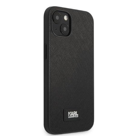Original Case IPHONE 13 MINI Karl Lagerfeld Hardcase Saffiano Plaque black